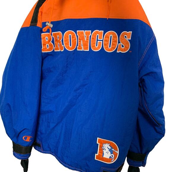 Champion Vintage 1990's NFL Denver Broncos Full Zip Puffy Jacket Size Large - Picture 5 of 7
